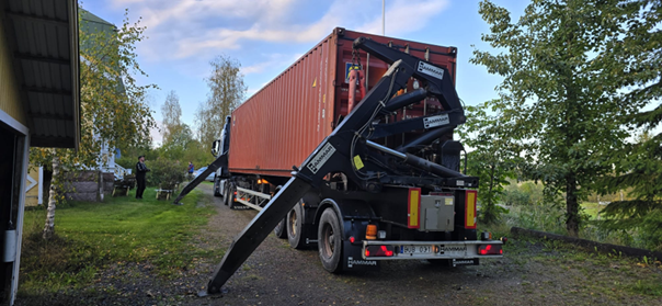 Sideloader zijlader container laden - Vrieze Trading